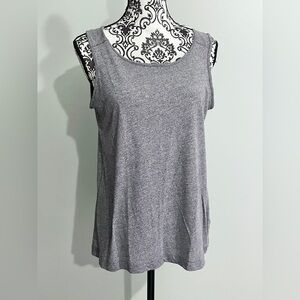Artisan NY Gray Relaxed Polyester/Cotton/Modal Sleeveless Tank Top Women’s Sz M